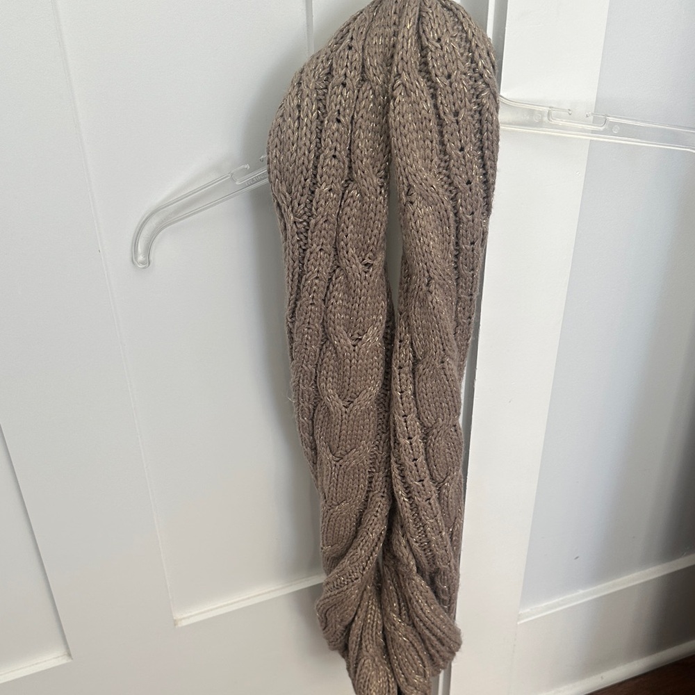 Tan & Gold Infinity Scarf - Picture 2 of 2
